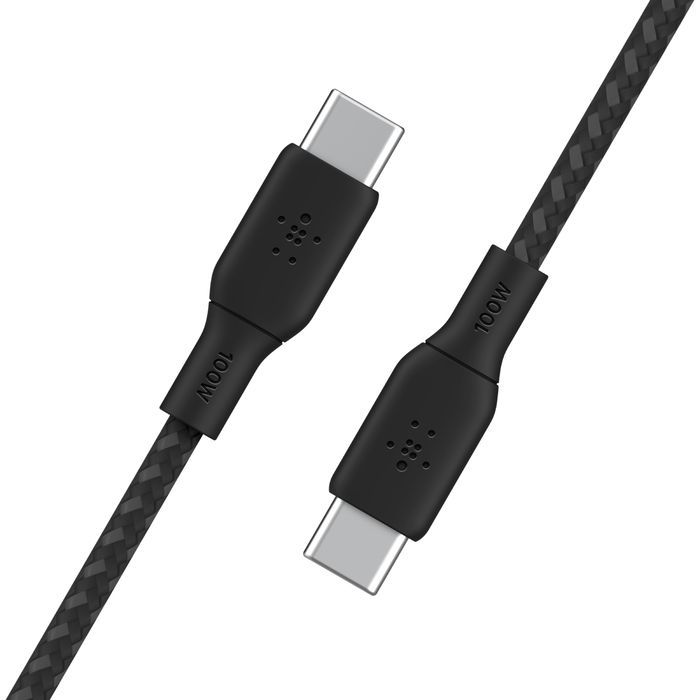 Дата кабель USB-C to USB-C 2.0m 100W black Belkin (CAB014BT2MBK) изображение 4
