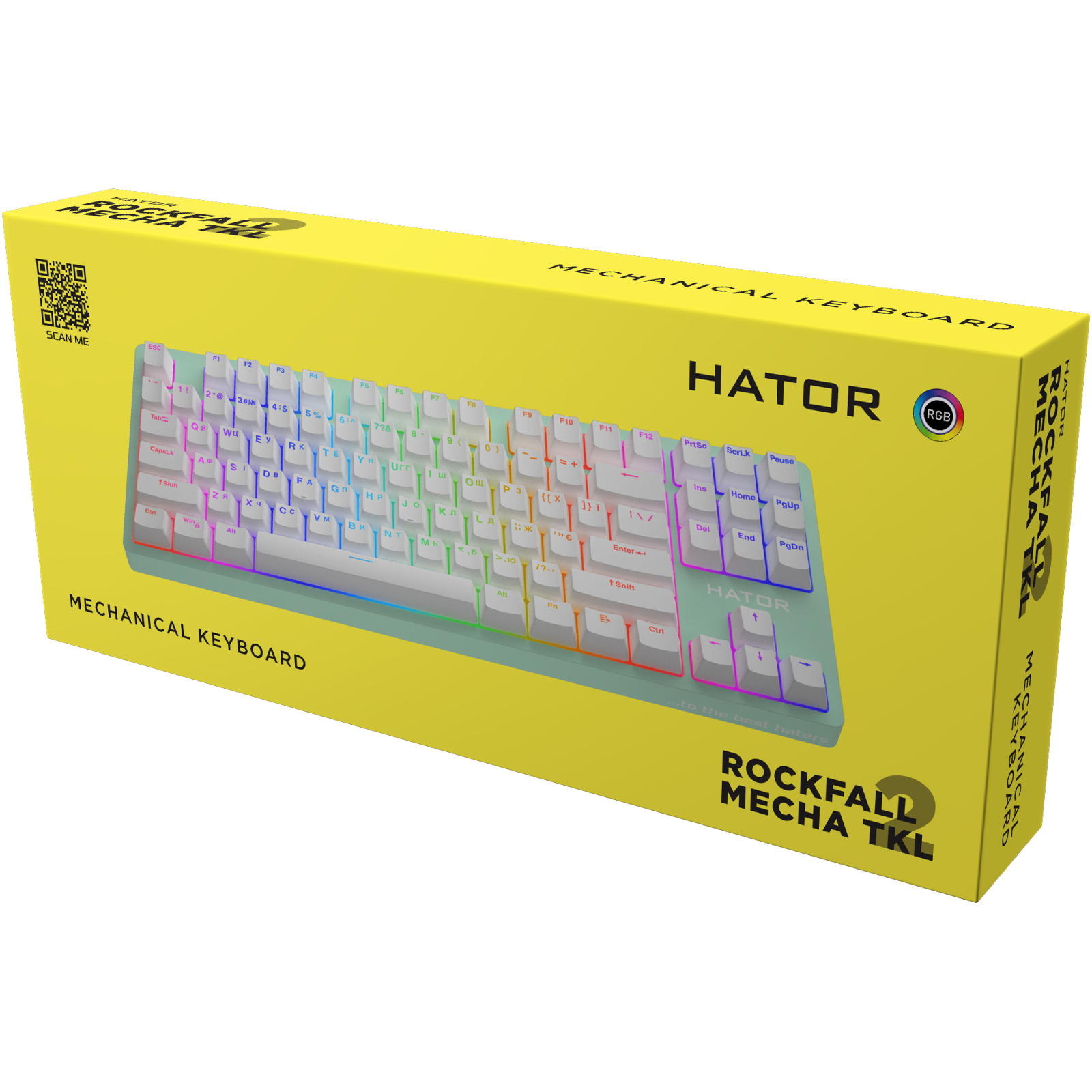 Клавіатура Hator Rockfall 2 Mecha TKL Orange USB Yellow (HTK-722) зображення 6