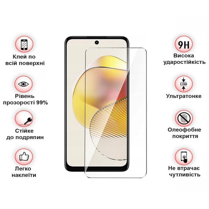 Скло захисне BeCover Motorola Moto G73 3D Crystal Clear Glass (709738) зображення 4