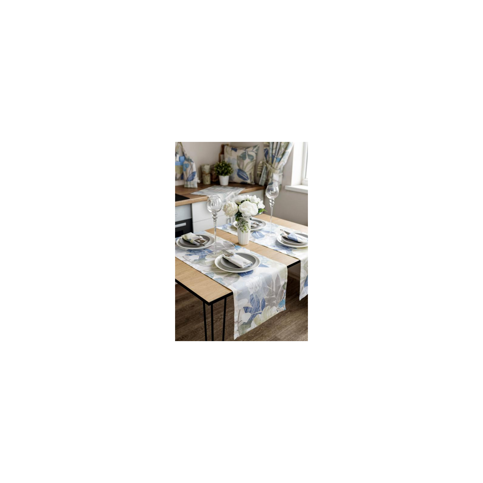 Дорожка на стол Прованс Голубые Цветы 140х40 см (4823093449626) изображение 2