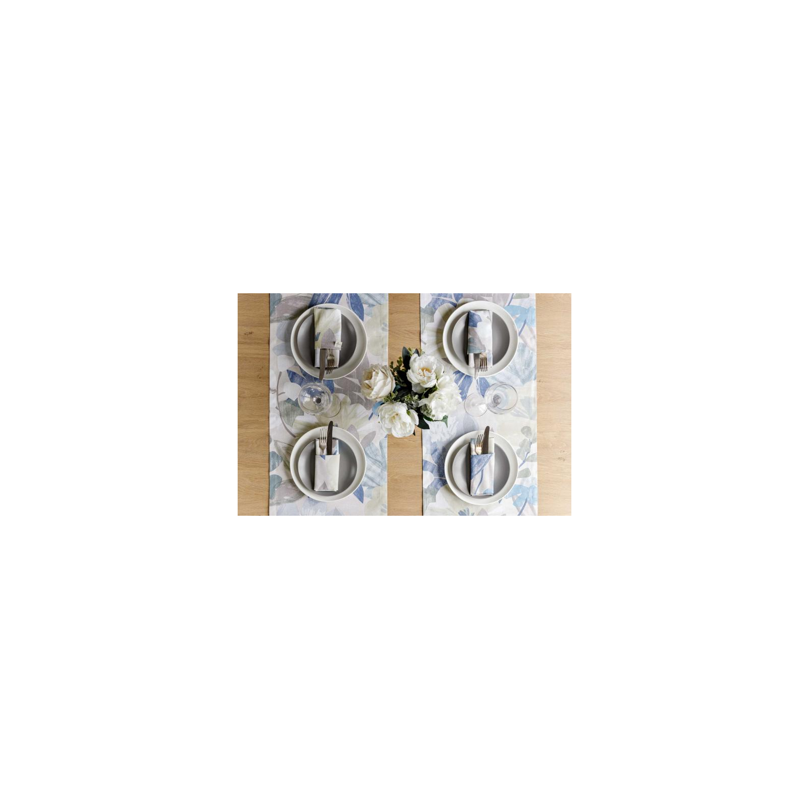 Дорожка на стол Прованс Голубые Цветы 140х40 см (4823093449626) изображение 4