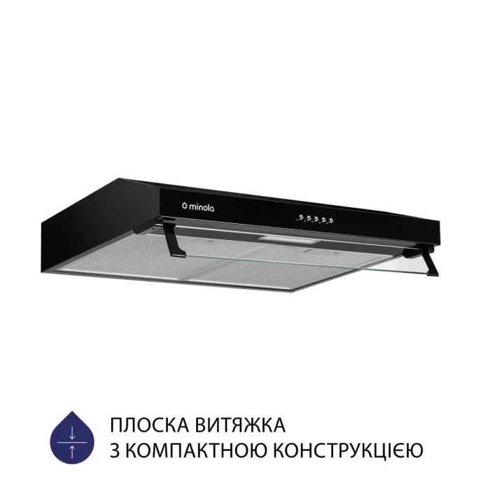 Витяжка кухонна Minola HPL 617 BL зображення 2