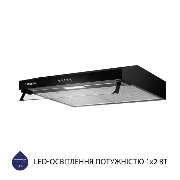Витяжка кухонна Minola HPL 617 BL зображення 3