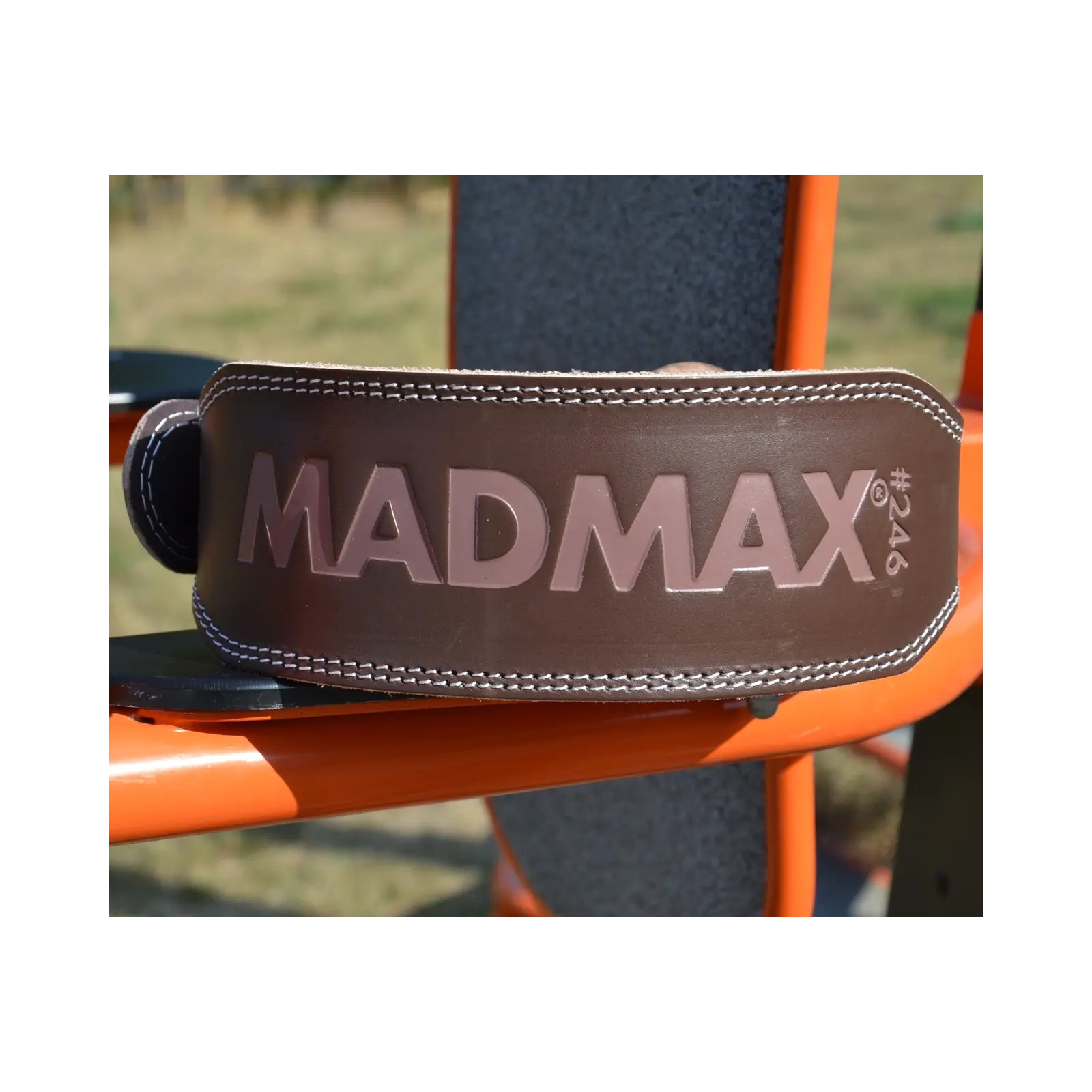 Атлетический пояс MadMax MFB-246 Full leather шкіряний Chocolate Brown M (MFB-246_M) изображение 3