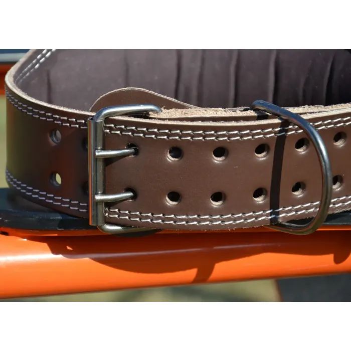 Атлетический пояс MadMax MFB-246 Full leather шкіряний Chocolate Brown S (MFB-246_S) изображение 4