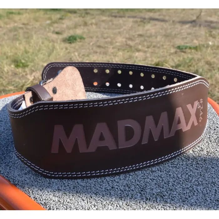 Атлетический пояс MadMax MFB-246 Full leather шкіряний Chocolate Brown S (MFB-246_S) изображение 5