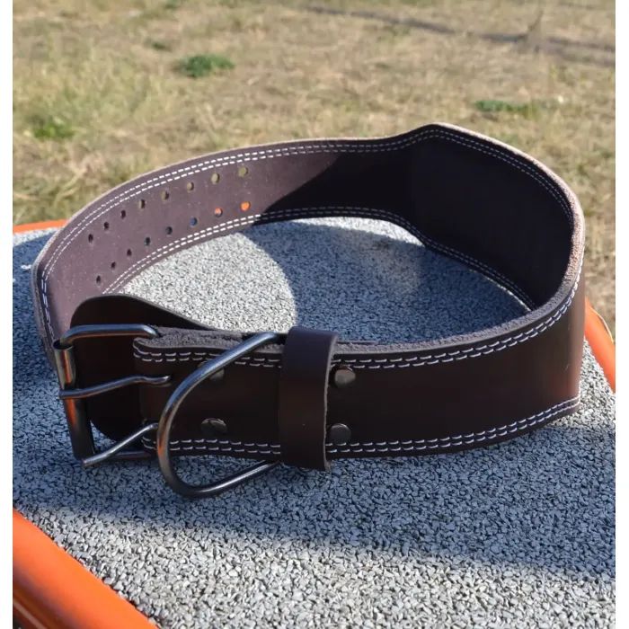 Атлетический пояс MadMax MFB-246 Full leather шкіряний Chocolate Brown S (MFB-246_S) изображение 8