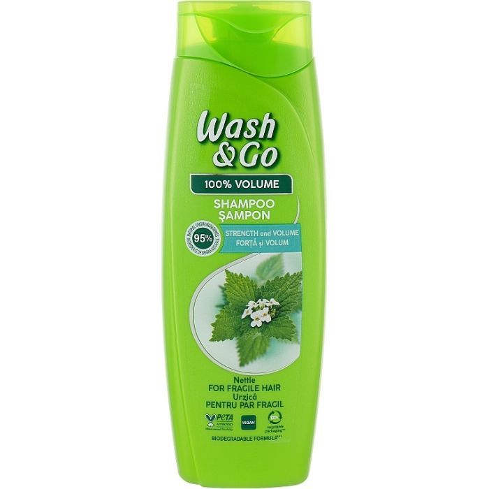 Шампунь Wash&Go С экстрактом крапивы для ломких волос 360 мл (8008970056838)