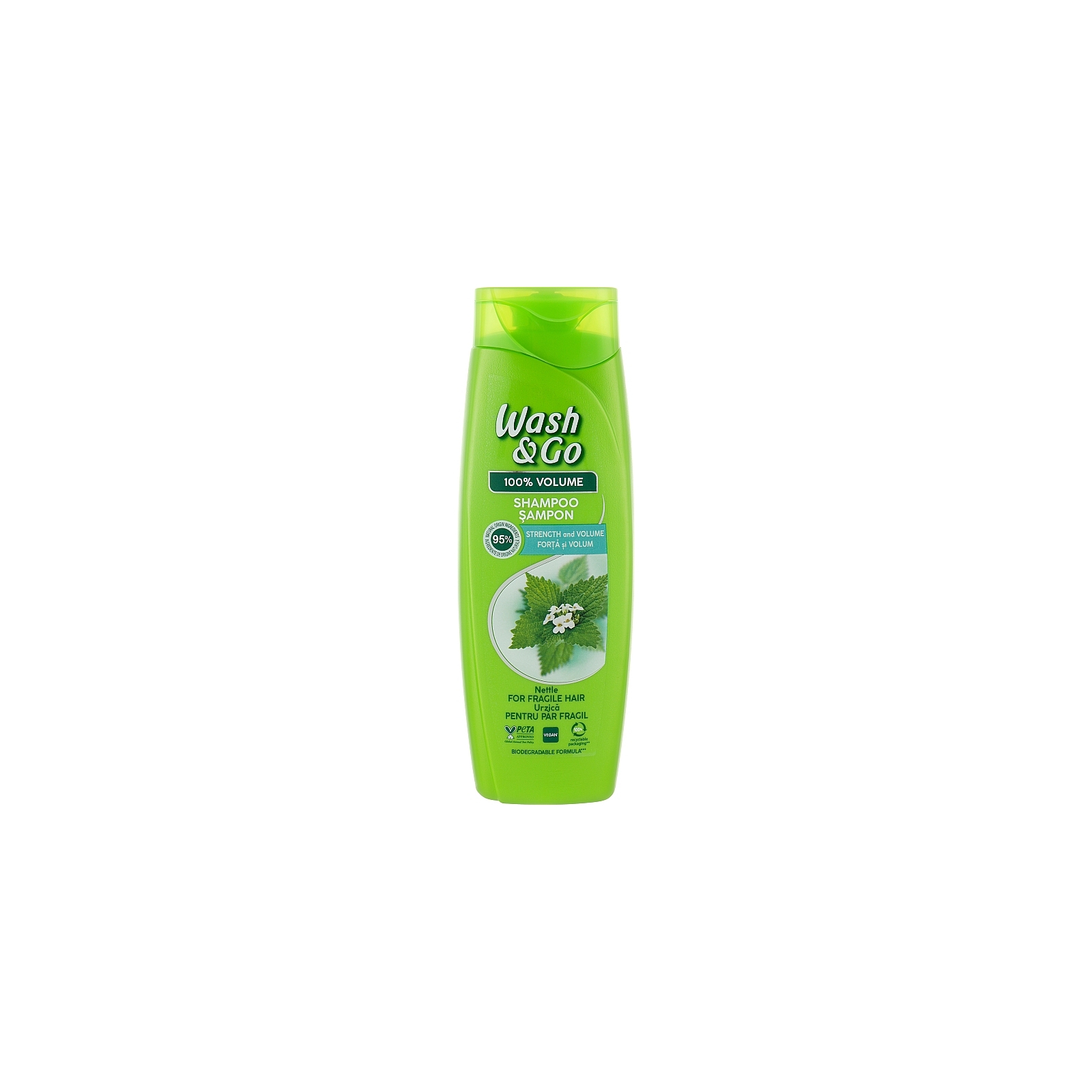 Шампунь Wash&Go З екстрактом кропиви для ламкого волосся 360 мл (8008970056838)