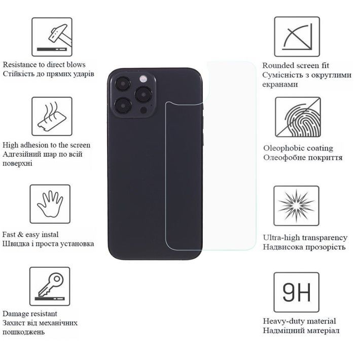 Стекло защитное Drobak back panel Apple iPhone 15 (292937) изображение 4