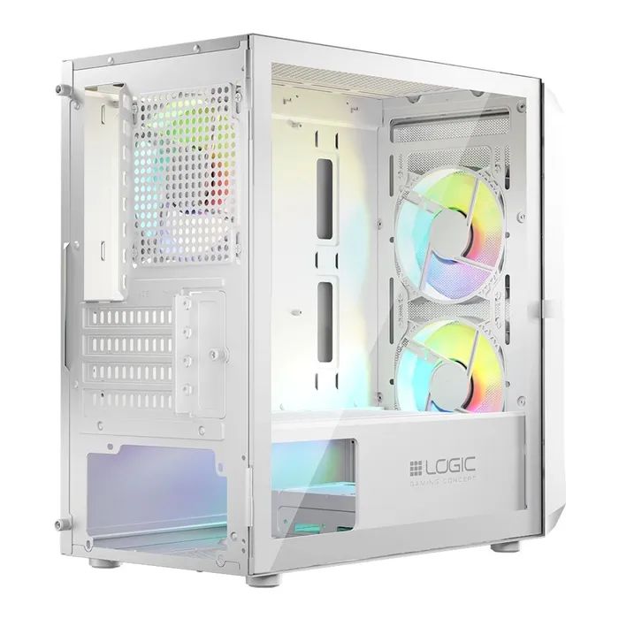 Корпус Logic concept PORTOS MESH+GLASS ARGB fans 3x120mm WHITE (AM-PORTOS-20-0000000-0002) изображение 12
