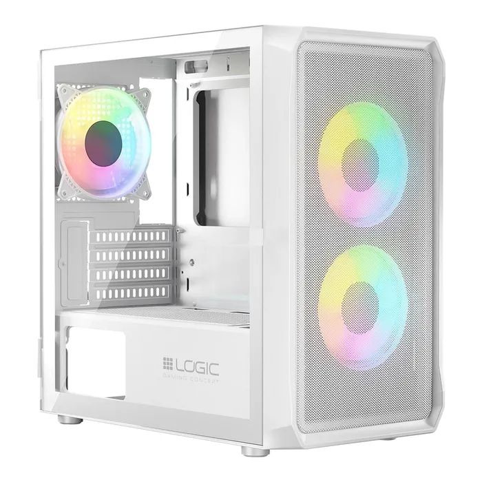 Корпус Logic concept PORTOS MESH+GLASS ARGB fans 3x120mm WHITE (AM-PORTOS-20-0000000-0002) изображение 3
