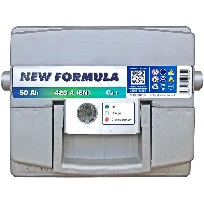 Аккумулятор автомобильный NEW FORMULA 50Ah Ев (-/+) 420EN (5502204209) изображение 4