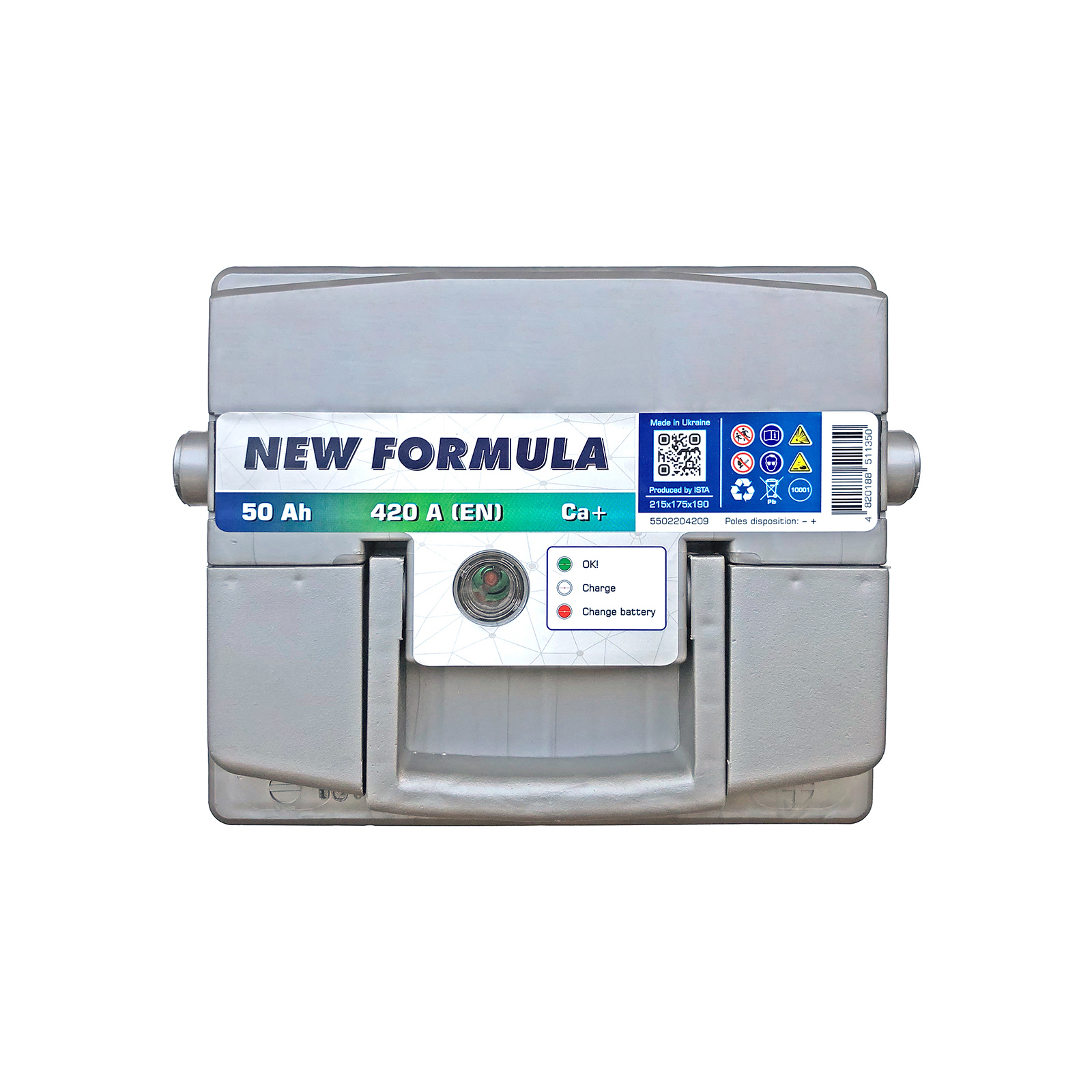 Аккумулятор автомобильный NEW FORMULA 50Ah Ев (-/+) 420EN (5502204209) изображение 4