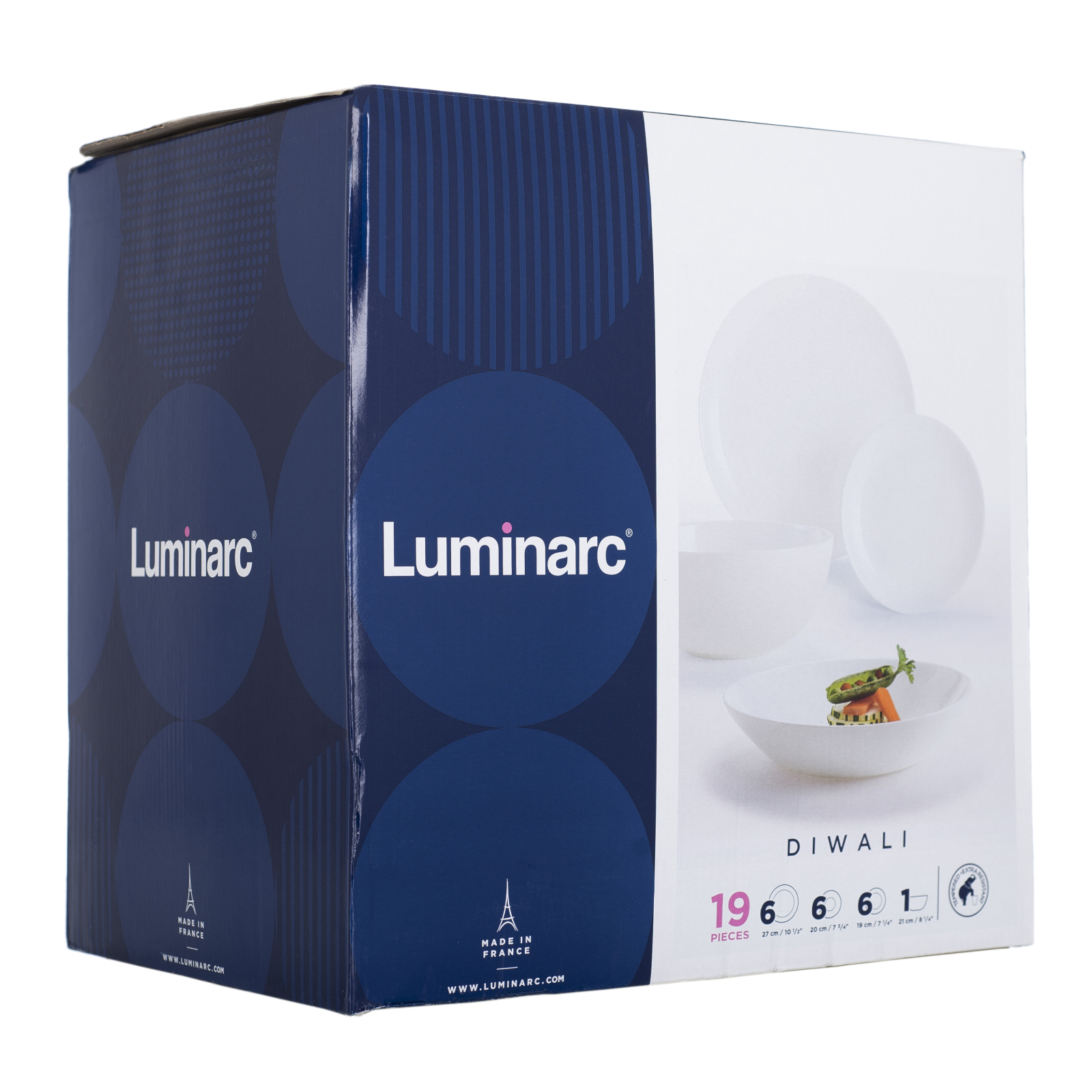 Столовий сервіз Luminarc Diwali Білий 19 предметів (V0361) зображення 9