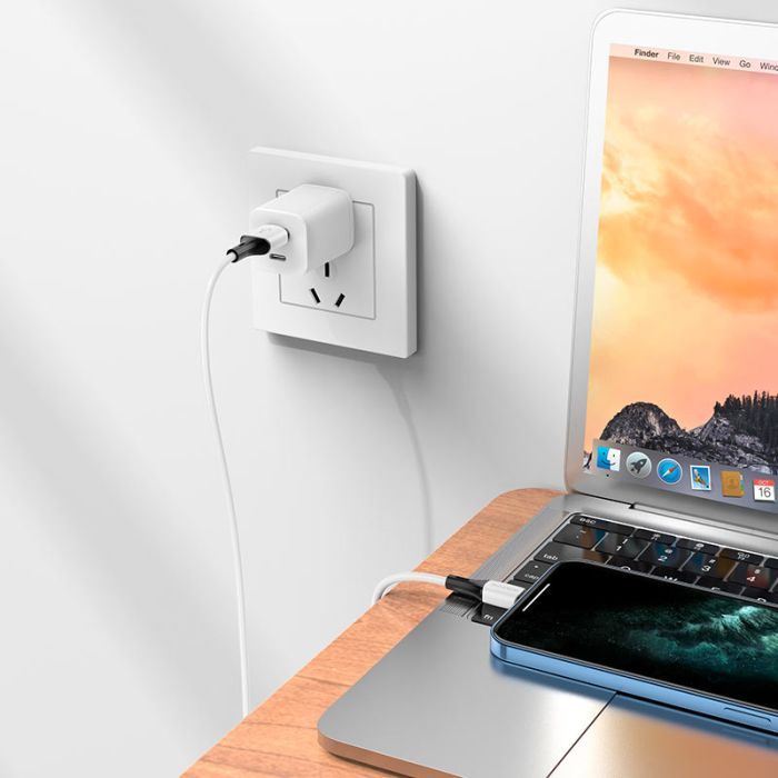 Дата кабель USB 2.0 AM to Lightning 1.0m 3A White BOROFONE (BX79LW) изображение 4