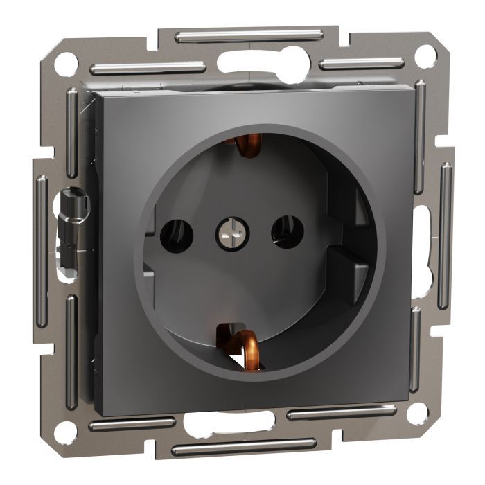 Розетка Schneider Electric ASFORA сталь (EPH2900162) изображение 2