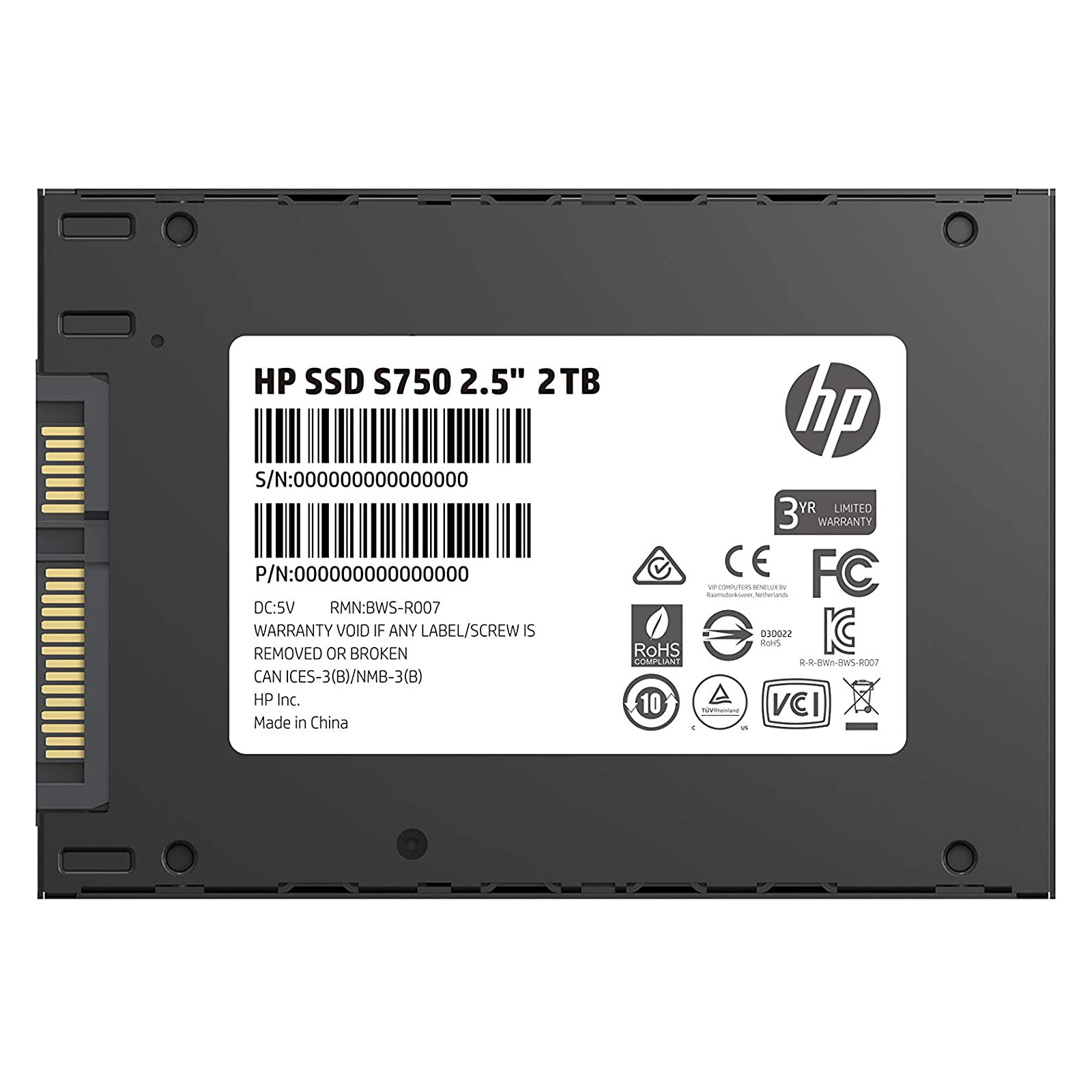 Накопичувач SSD 2.5" 512GB S750 HP (16L53AA) зображення 4