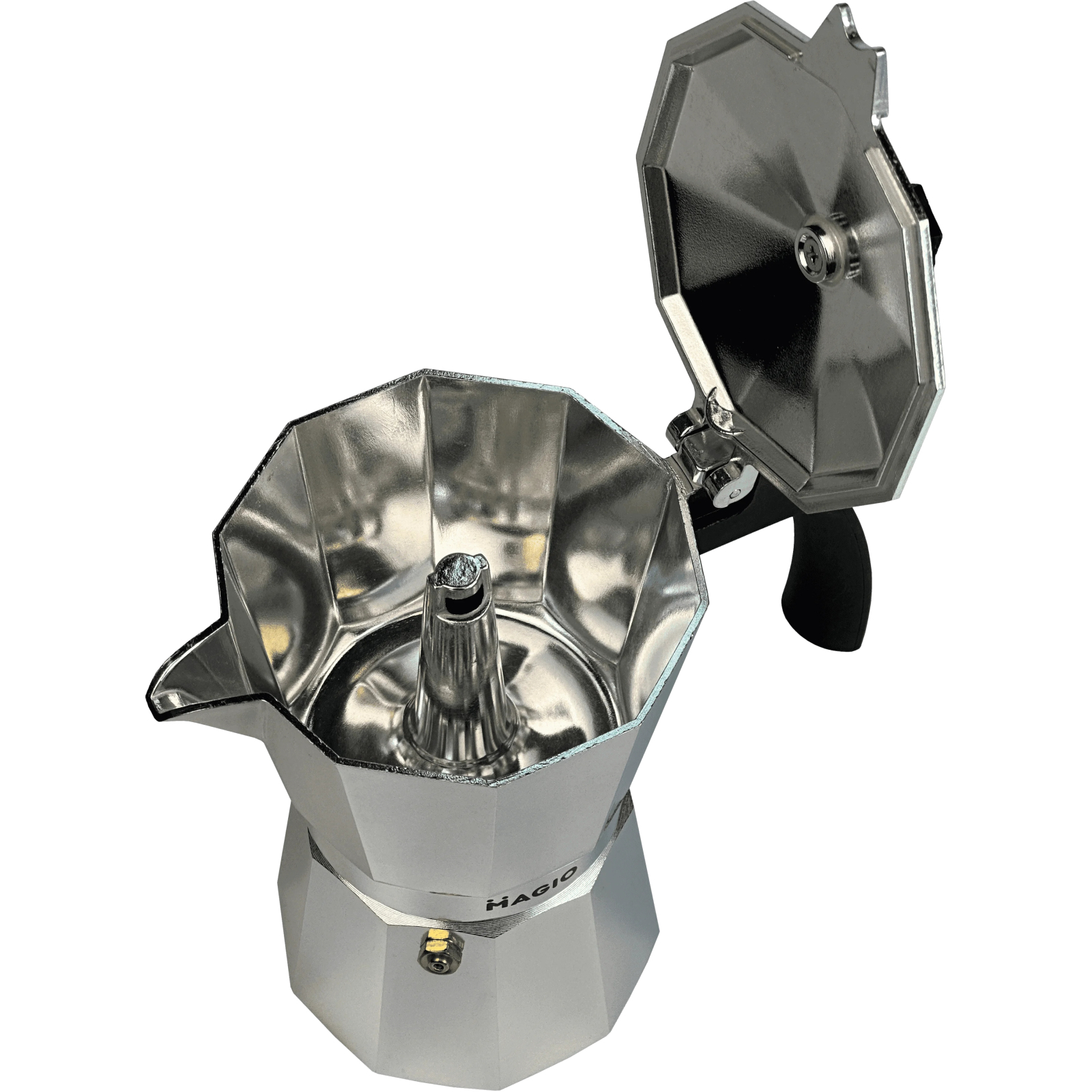 Гейзерная кофеварка Magio Срібляста 9 порції 450 мл (MG-1003) изображение 2