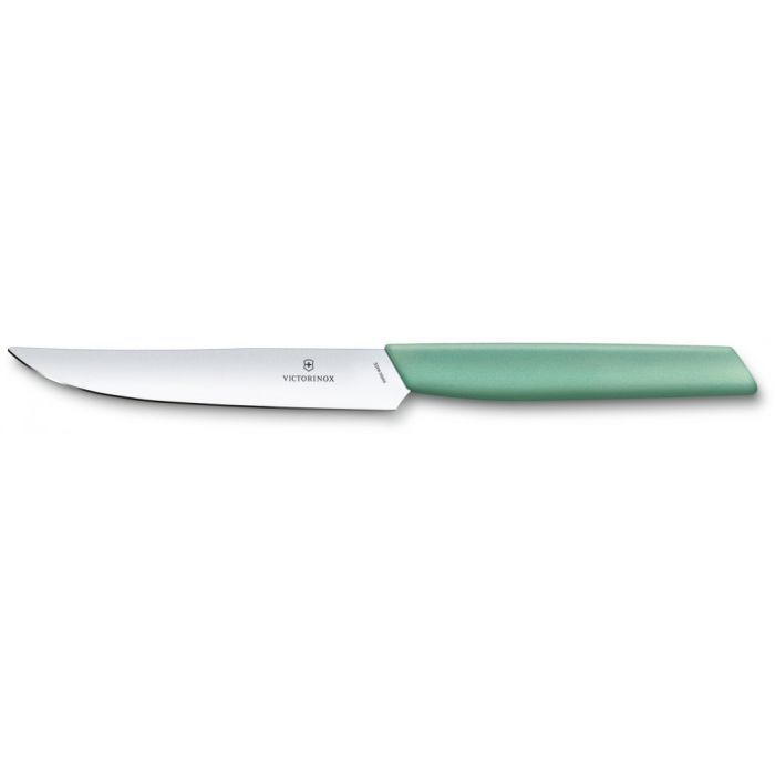 Кухонный нож Victorinox Swiss Modern Steak 12 см Мятний (6.9006.1241)