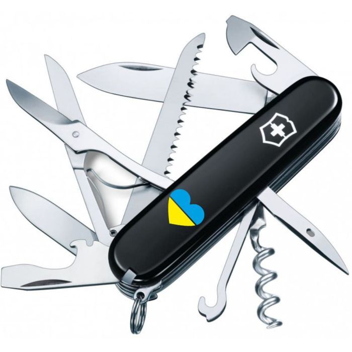 Нож Victorinox Huntsman Ukraine 91 мм Червоно-чорний (1.3713.1.3)