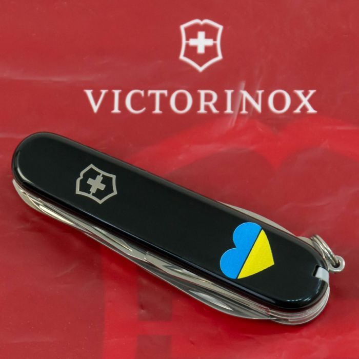 Нож Victorinox Huntsman Ukraine 91 мм Червоно-чорний (1.3713.1.3) изображение 2