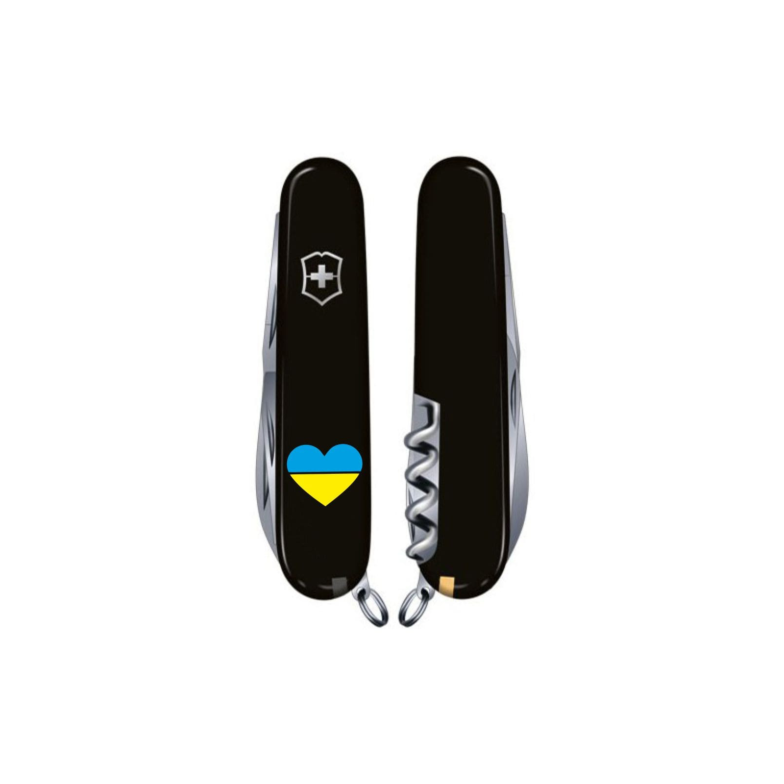 Нож Victorinox Huntsman Ukraine 91 мм Чорний Тризуб-Ластівка (1.3713.3_T1230u) изображение 3