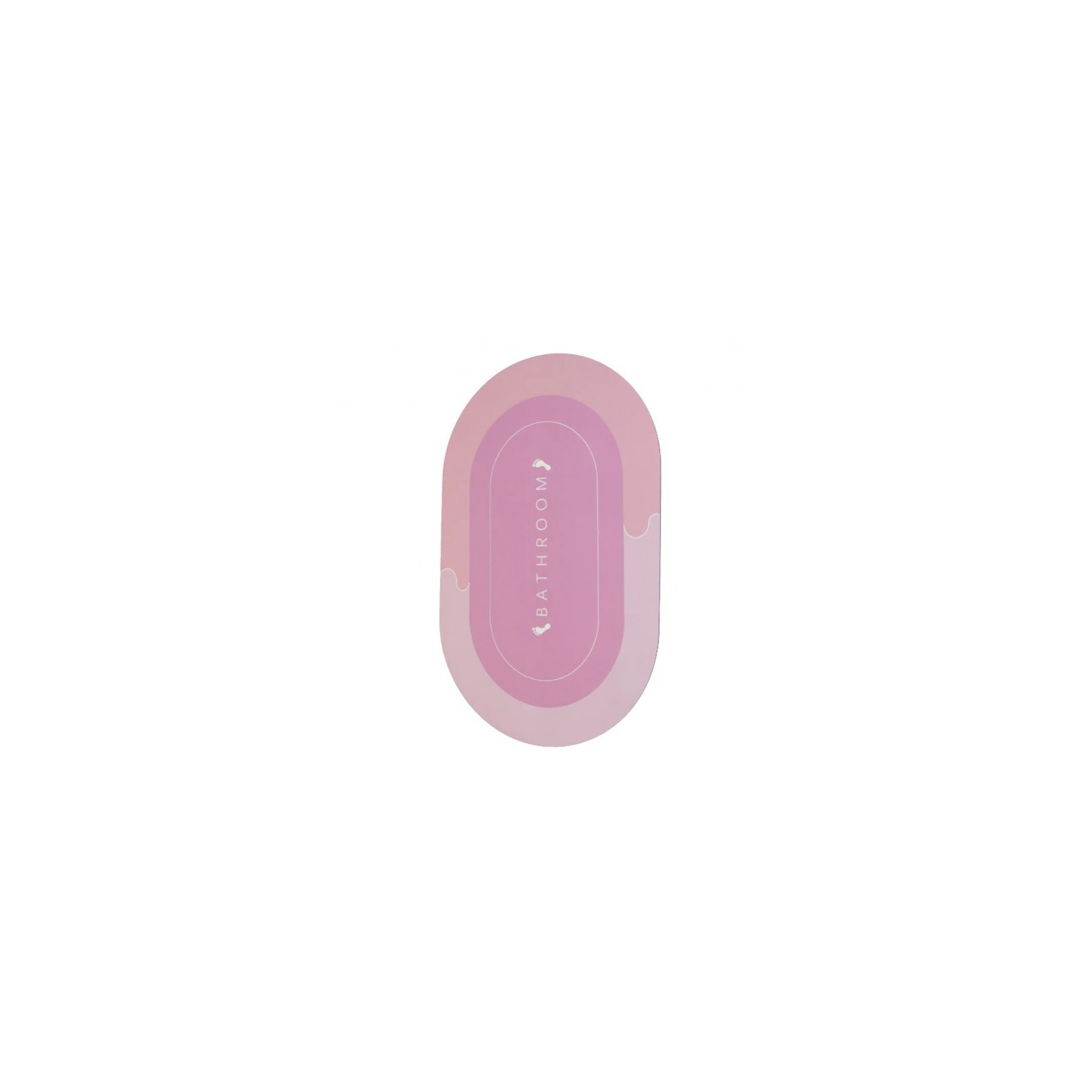 Коврик для ванной Stenson суперпоглощающий 50 х 80 см овальный розовы (R30940 pink) изображение 2