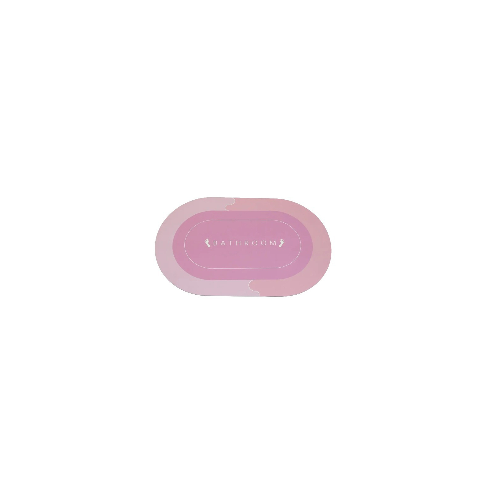 Коврик для ванной Stenson суперпоглощающий 50 х 80 см овальный розовы (R30940 pink) изображение 3