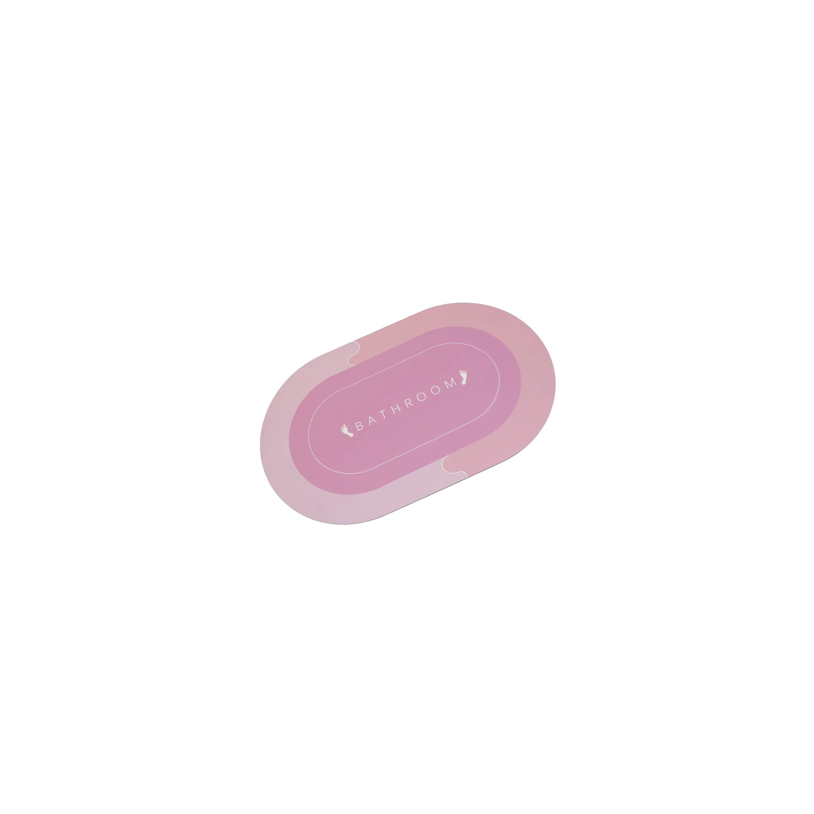 Коврик для ванной Stenson суперпоглощающий 50 х 80 см овальный розовы (R30940 pink)