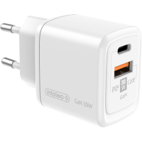 Фото - Зарядний пристрій Intaleo   30W GAN USB-C PD+USB-A QC 3.0 white (12831265782 