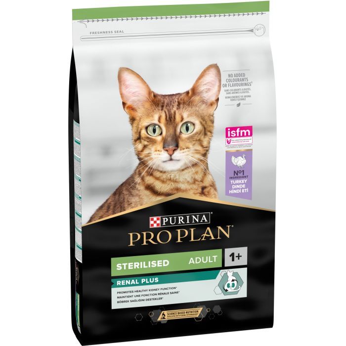 Сухий корм для кішок Purina Pro Plan Sterilised Adult 1+ Renal Plus Для дорослих стерилізованих З індичкою 10 кг (7613033566547)