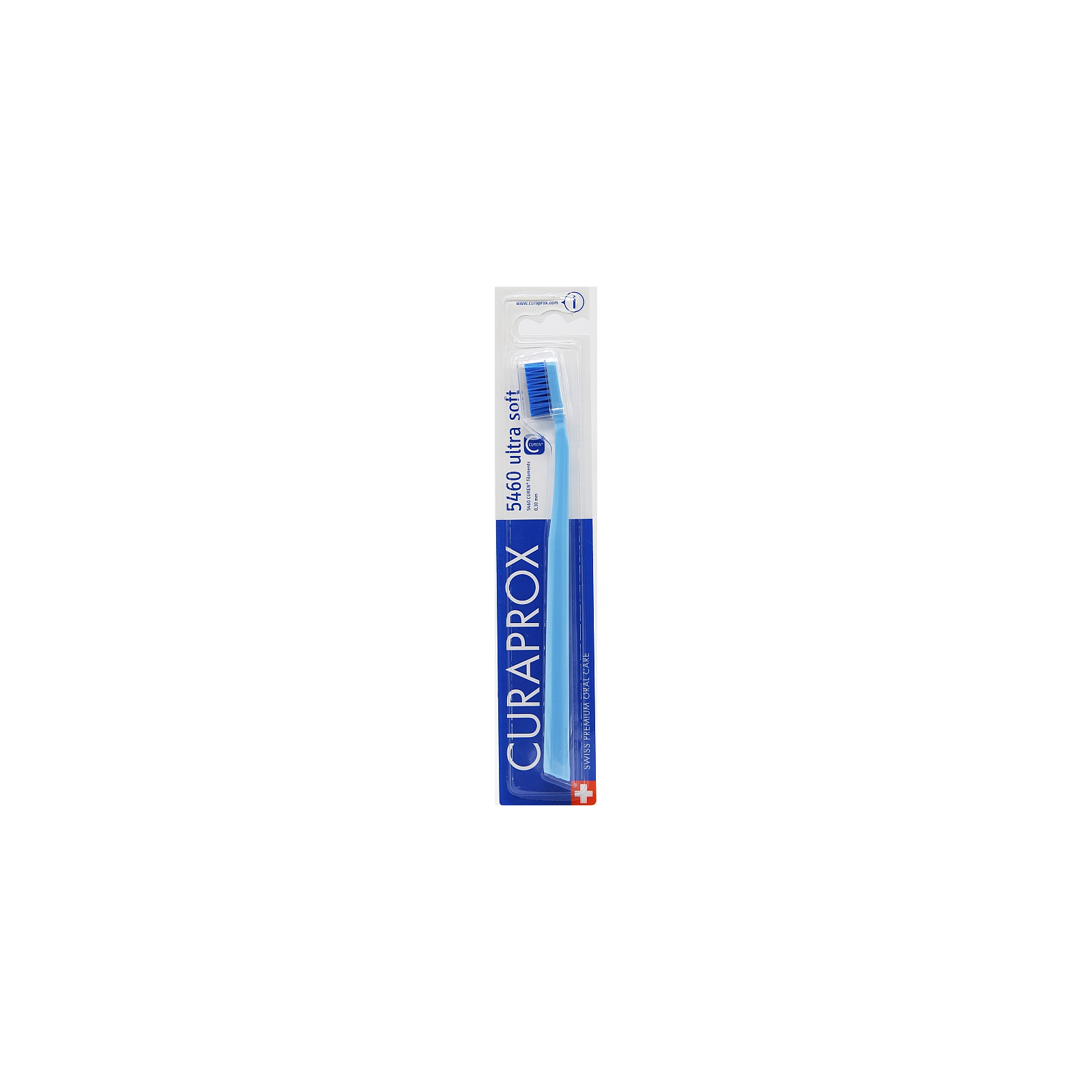 Зубна щітка Curaprox CS 5460 Ultra Soft Ультрам'яка D 0.10 мм Блакитна із синьою щетиною (CS 5460-19)