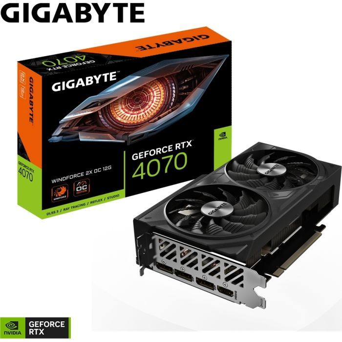 Відеокарта GIGABYTE GeForce RTX4070 12Gb WINDFORCE OC (GV-N4070WF2OC-12GD) зображення 9