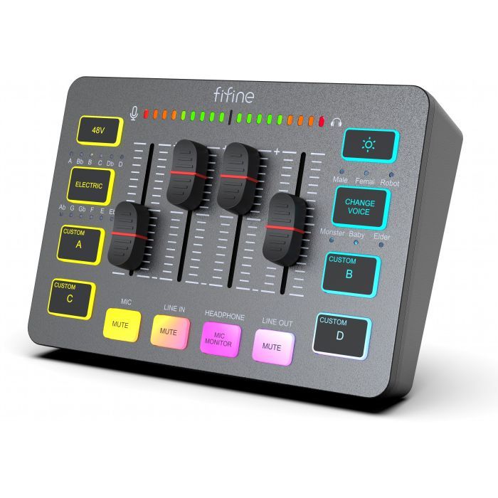 Мікшерний пульт Fifine Sound Card Black (SC3) зображення 2