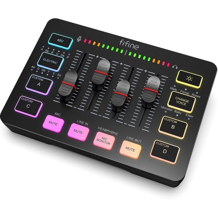Мікшерний пульт Fifine Sound Card Black (SC3) зображення 3