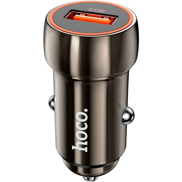 Зарядний пристрій HOCO Z46 USB Metal Gray (6931474770271)