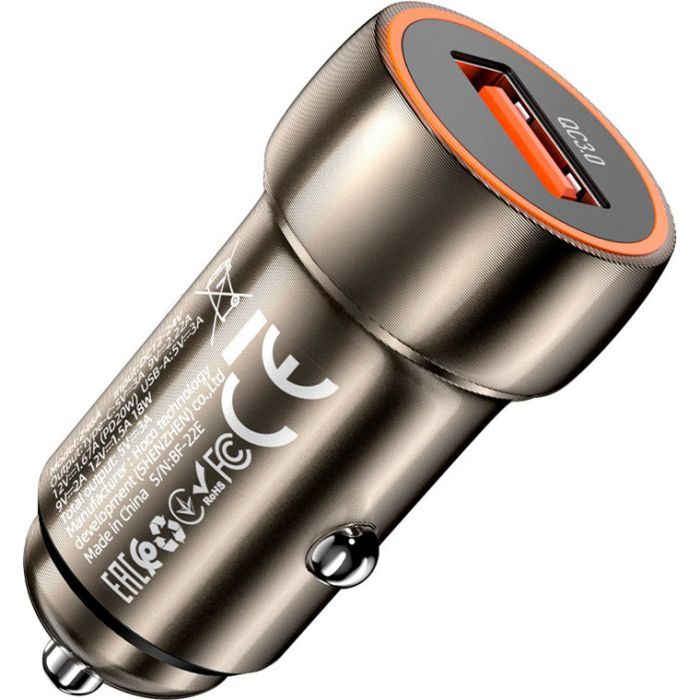 Зарядний пристрій HOCO Z46 USB Metal Gray (6931474770271) зображення 3