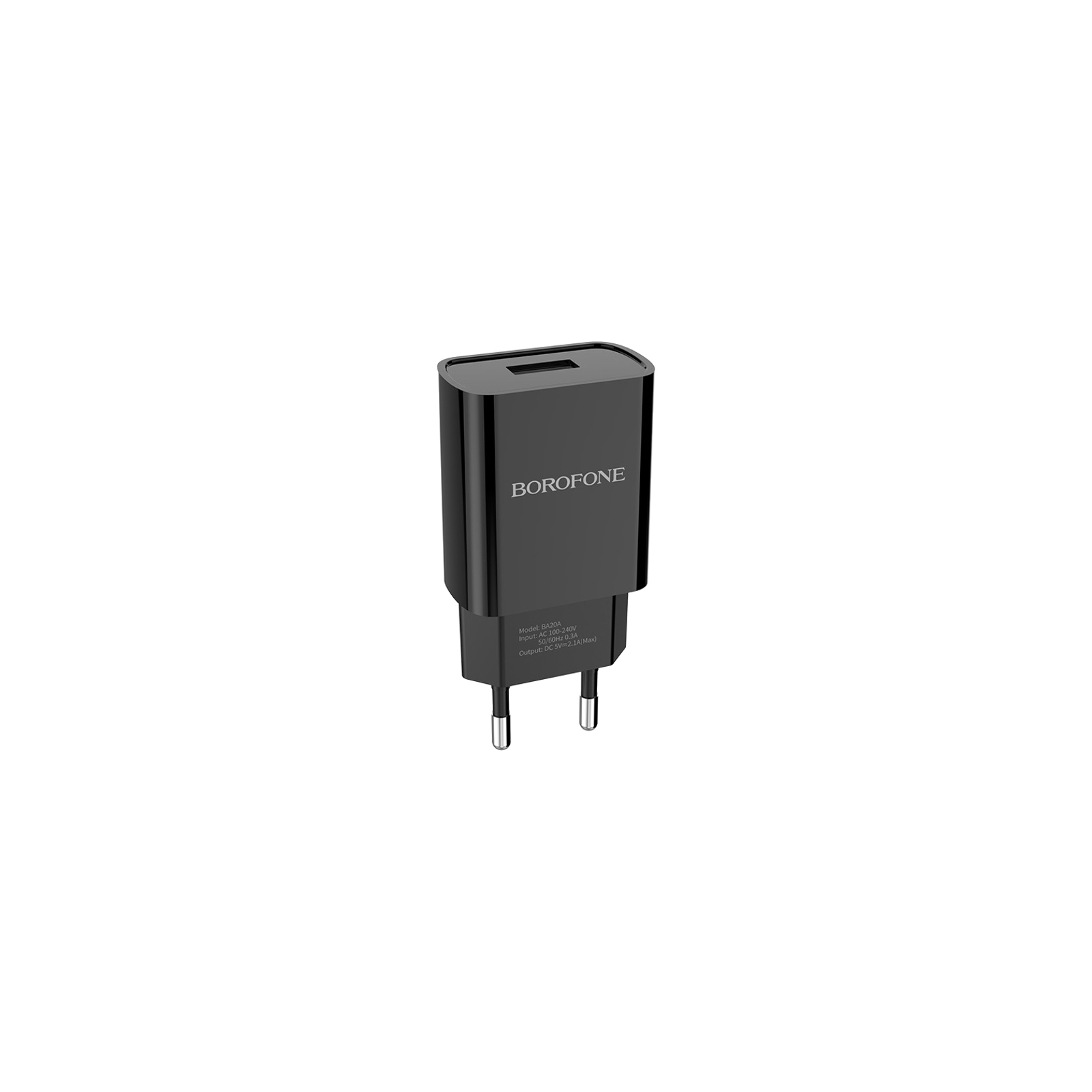 Зарядное устройство BOROFONE BA20A Sharp single port charger set (Micro) Black (BA20AMB) изображение 3