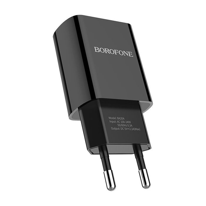 Зарядное устройство BOROFONE BA20A Sharp single port charger set (Micro) Black (BA20AMB) изображение 4