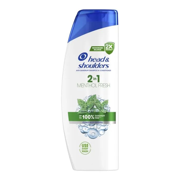 Шампунь Head & Shoulders 2 в 1 Против перхоти Свежесть ментола 330 мл (8700216304825)