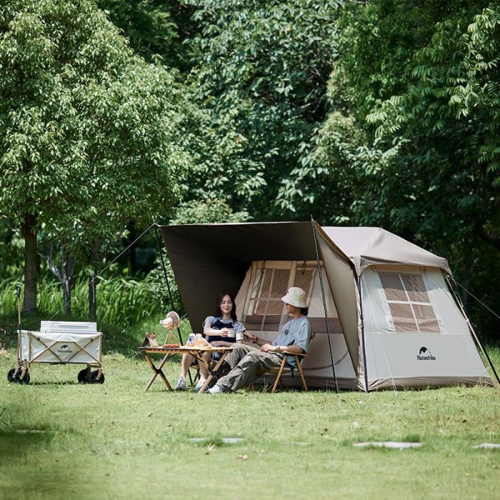 Палатка Naturehike з навісом Village CNK2300ZP022 коричневий великий (6976023920189) изображение 6