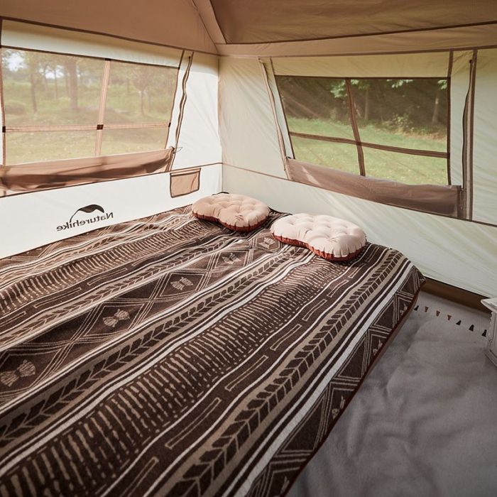 Палатка Naturehike з навісом Village CNK2300ZP022 коричневий великий (6976023920189) изображение 8