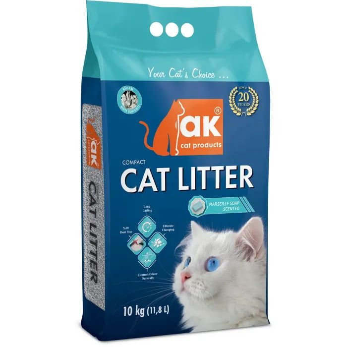 Наповнювач для туалету AK Cat Products Бентонітовий Compact Cat Litter марсельське мило 5 кг (AKMN013)