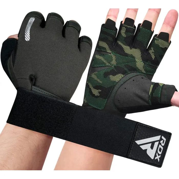 Перчатки для фитнеса RDX T2 Half Army Green M (WGA-T2HA-M) изображение 7