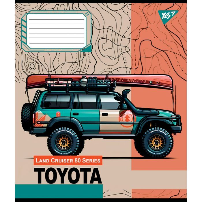 Зошит Yes Off road vehicle 24 аркушів лінія (767316) зображення 3