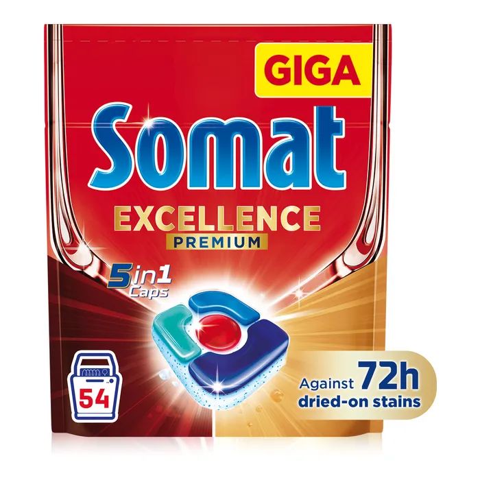 Таблетки для посудомоечных машин Somat Excellence 5-в-1 20 шт. (9000101808384) изображение 2