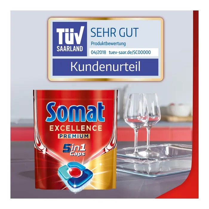 Таблетки для посудомоечных машин Somat Excellence 5-в-1 20 шт. (9000101808384) изображение 8