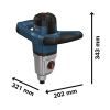 Міксер будівельний Bosch GRW 140, 1400Вт, 480-750об/хв, М14, 4.2кг (0.601.1C4.020) зображення 7