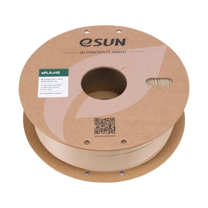 Пластик для 3D-принтера eSUN ePLA+HS, 1,75мм, 1кг, white bone (EPLA+HS-P175BW1) зображення 3